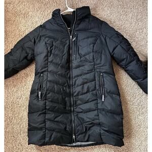 Eddie Bauer Women’s Black Sun Valley Down Puffer Jacket Long Coat 1X